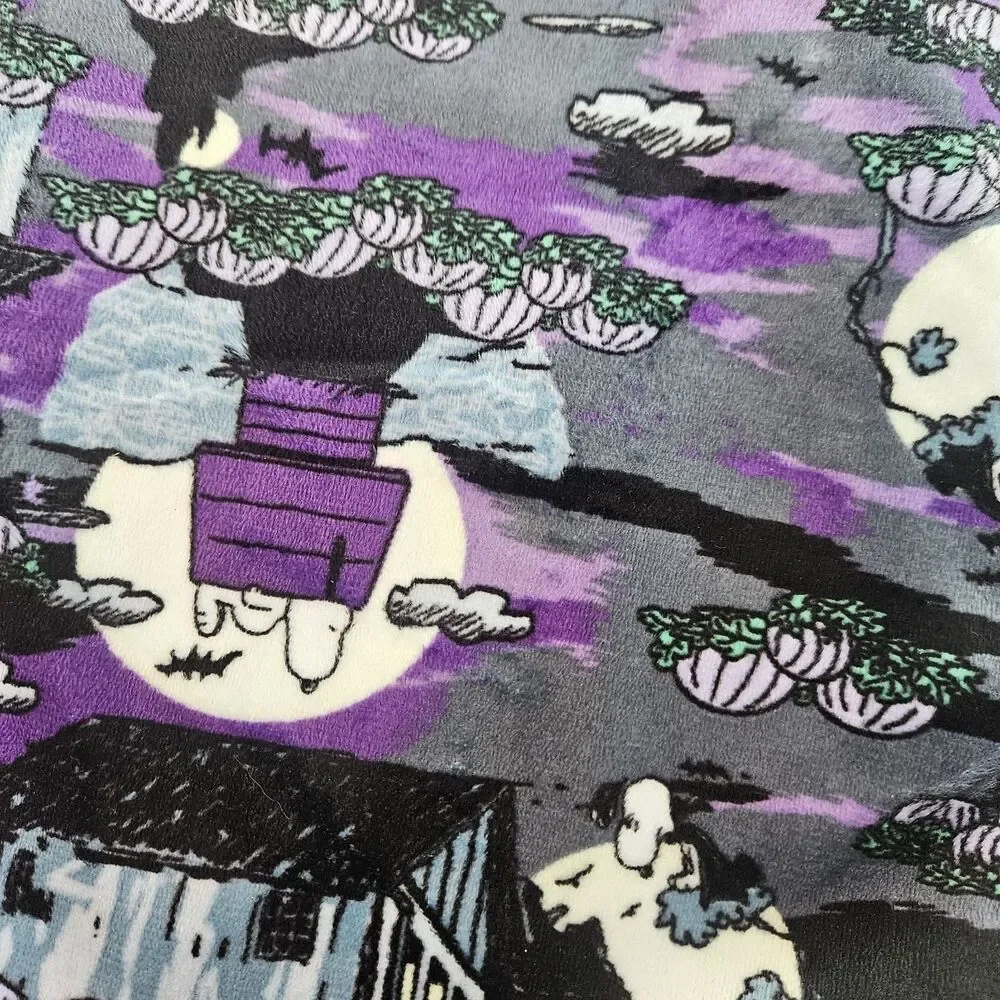 Snoopy‎ Halloween Pajama Pants Black Size Medium Peanuts NO DRAWSTRING